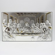 Bilaminado Última Ceia de Cristo em dourado