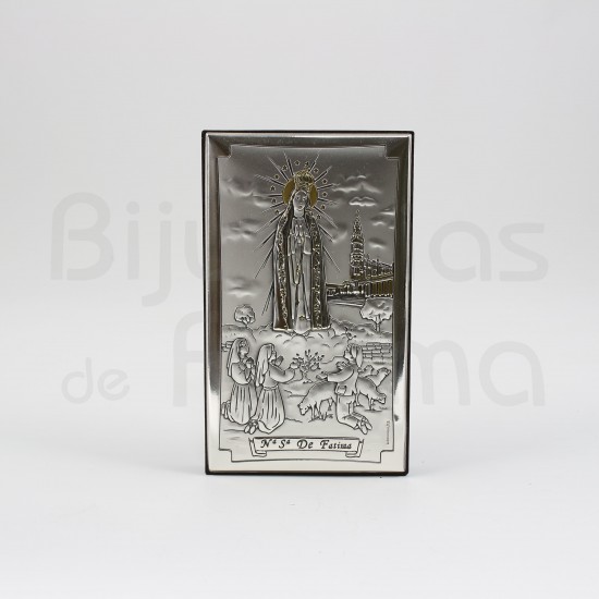 Bilaminado em prata Aparição de Fátima Bilaminado em prata Aparição de Fátima
