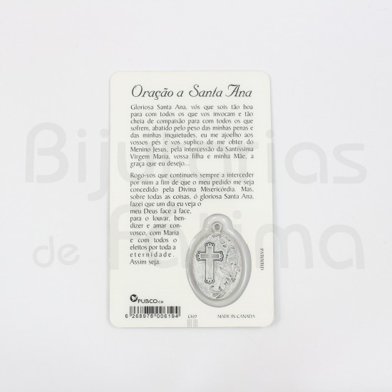 Pagela Santa Ana c/ medalha e oração