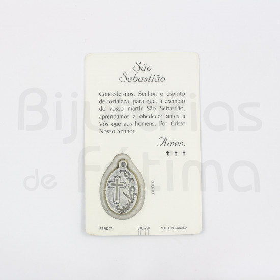 Pagela São Sebastião c/ medalha e oração