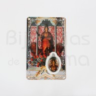 Holy Eufémia card with medal and prayer