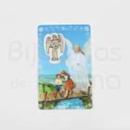 Holy Guardian Angel Card with medal and prayer