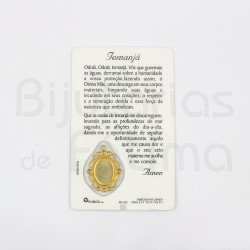 Yemanja card with medal and prayer