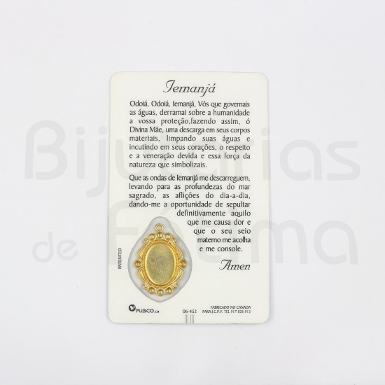 Pagela Iemanjá c/ medalha e oração