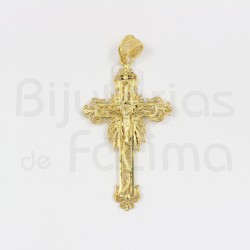 Golden silver crucifix medal