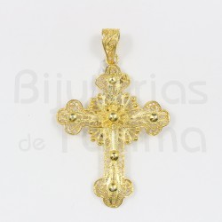 Golden silver cross medal