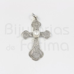Cross medal with pearl