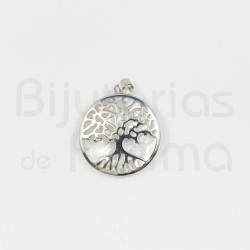 Silver medal and mother of pearl Tree of Life
