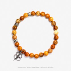 Pulseira com Pedras Jaspe Paisagem