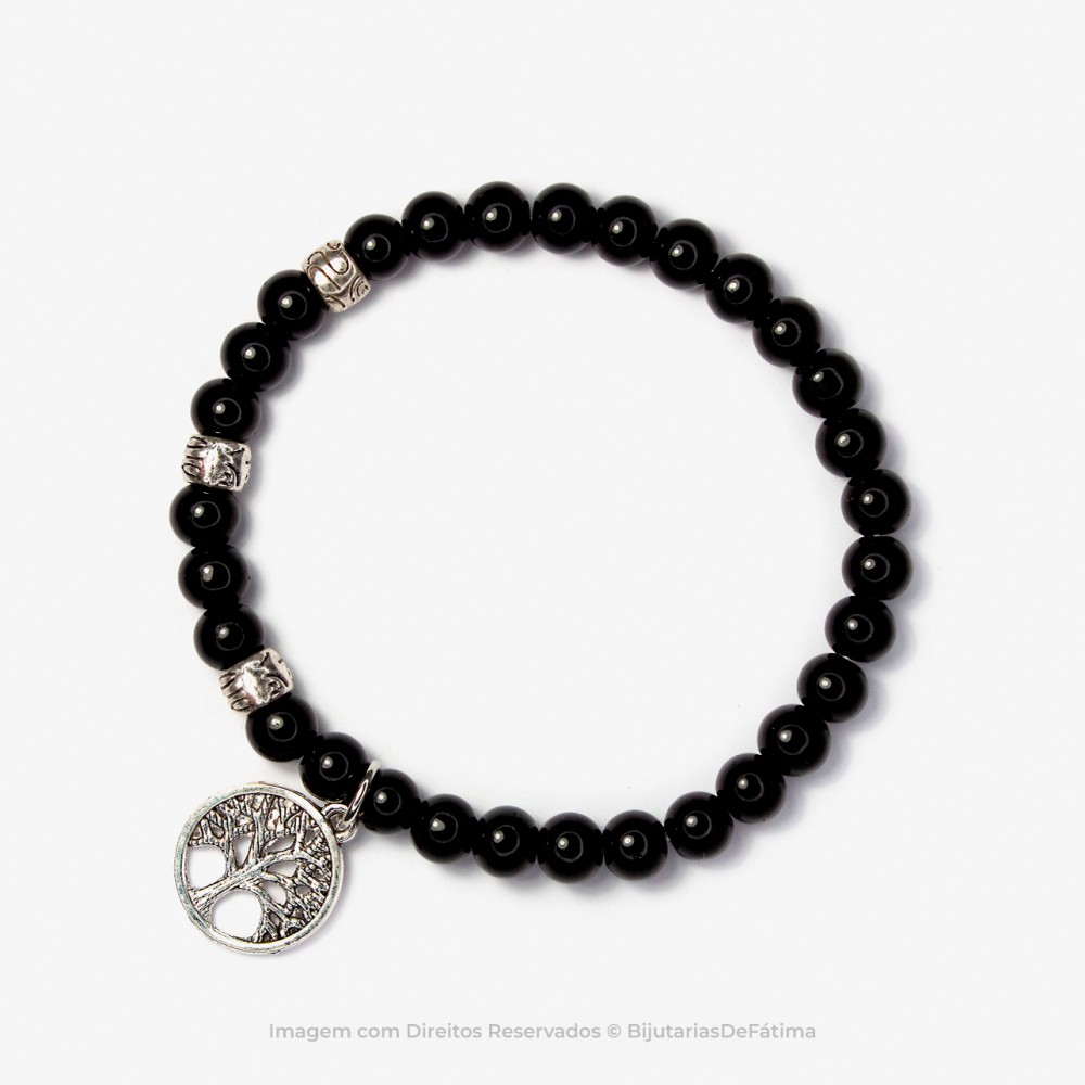 Pulseira com Pedras Ónix