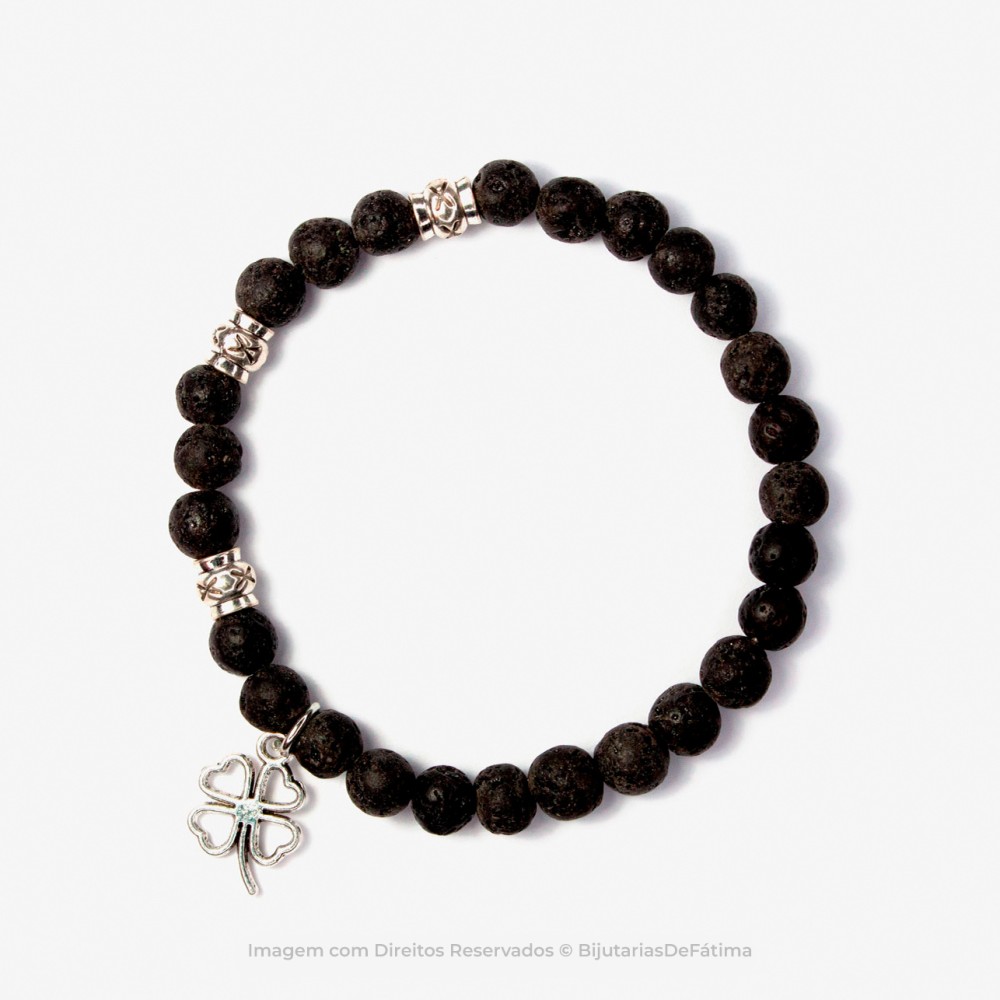 Pulseira com Pedra Vulcânica