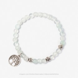 Pulseira com Pedras Quartzo Branco