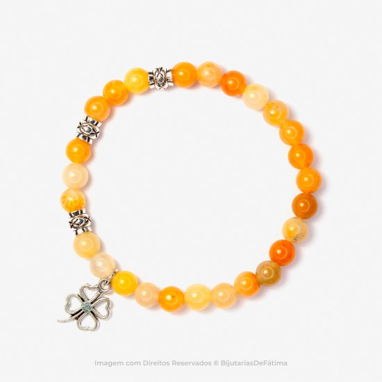 Pulseira com Pedras Quartzo Citrino