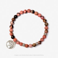 Pulseira com Pedras Rodonita