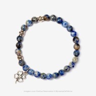 Pulseira com Pedras Sodalita