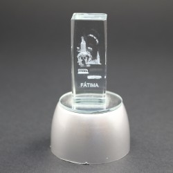 Crystal Apparition of Our Lady of Fatima in 3D with base