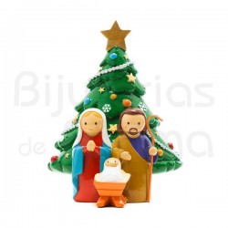 Presépio com árvore de Natal