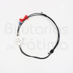  Silk bracelet w / lucky clover