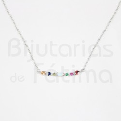 Silver wire with colored crystals