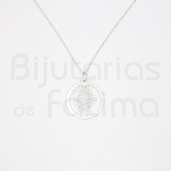 Silver wire with heart of viana