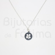 Silver wire with lucky clover medal