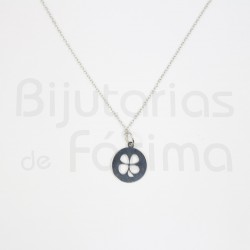 Silver wire with lucky clover medal